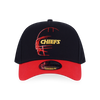 KANSAS CITY CHIEFS NFL OVERSIZED RED VISOR BLACK 9FORTY AF CAP