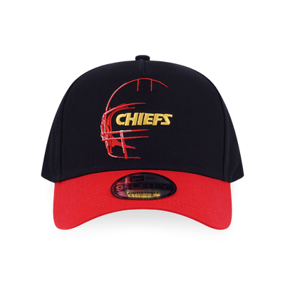 KANSAS CITY CHIEFS NFL OVERSIZED RED VISOR BLACK 9FORTY AF CAP