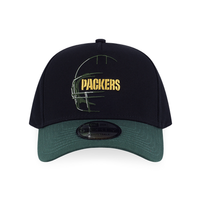 GREEN BAY PACKERS NFL OVERSIZED GREEN VISOR BLACK 9FORTY AF CAP