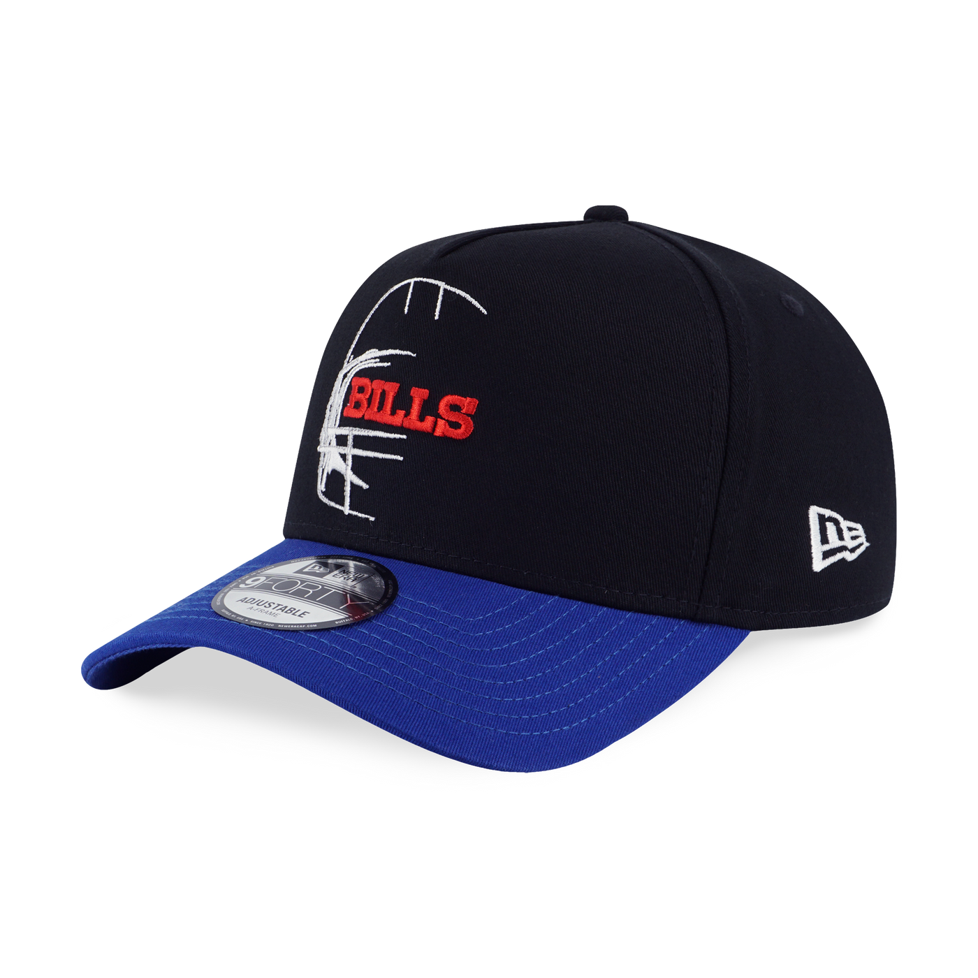 BUFFALO BILLS NFL OVERSIZED BLUE VISOR BLACK 9FORTY AF CAP