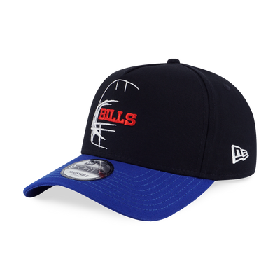 BUFFALO BILLS NFL OVERSIZED BLUE VISOR BLACK 9FORTY AF CAP