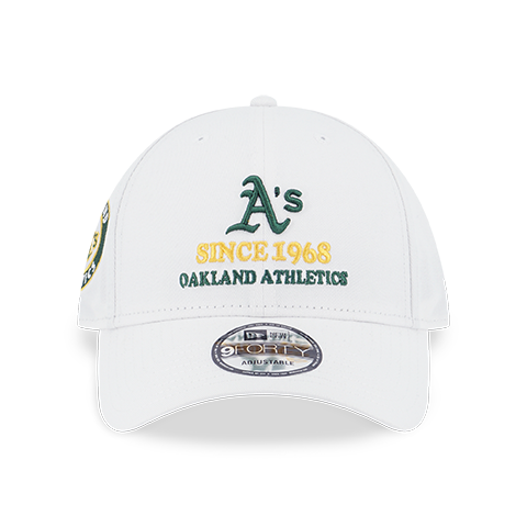 OAKLAND ATHLETICS HOME CHEERING WHITE 9FORTY CAP