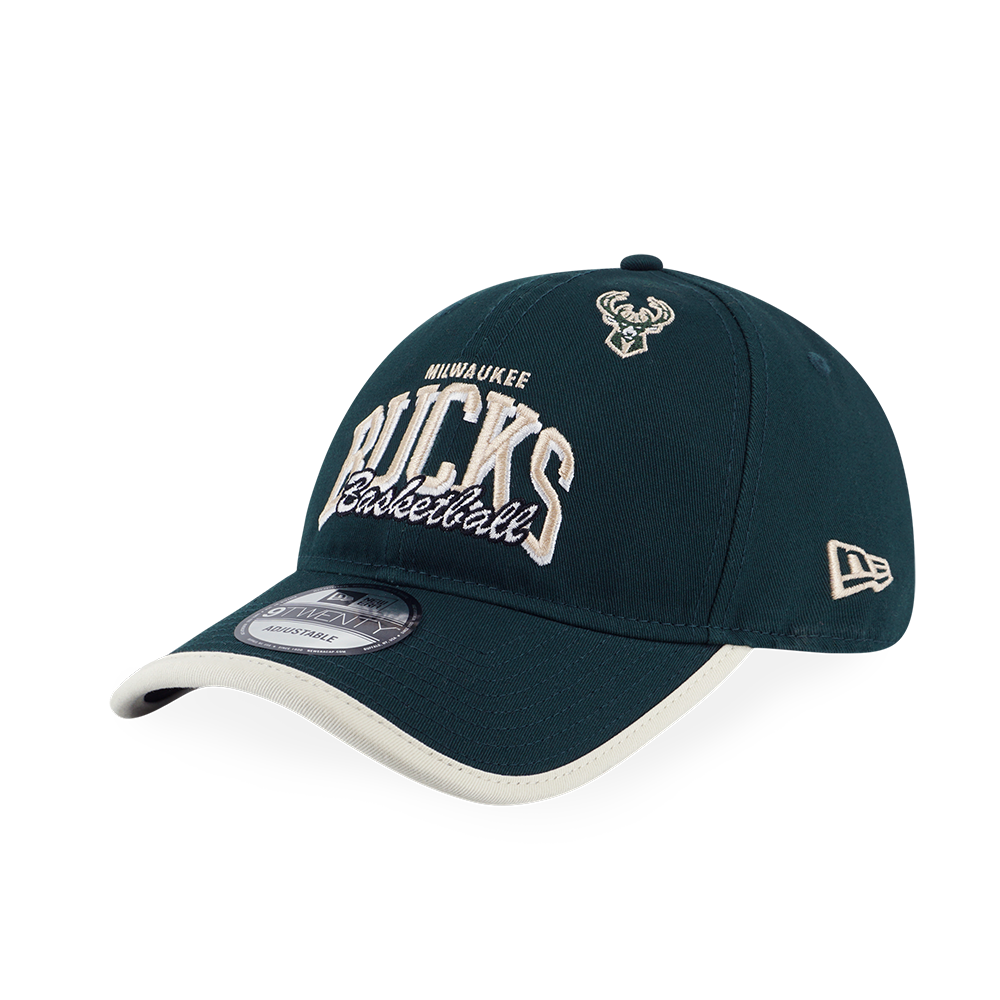 MILWAUKEE BUCKS NBA BASKETRY DARK GREEN 9TWENTY CAP