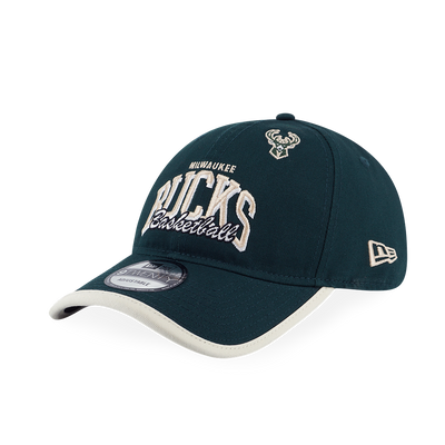 MILWAUKEE BUCKS NBA BASKETRY DARK GREEN 9TWENTY CAP