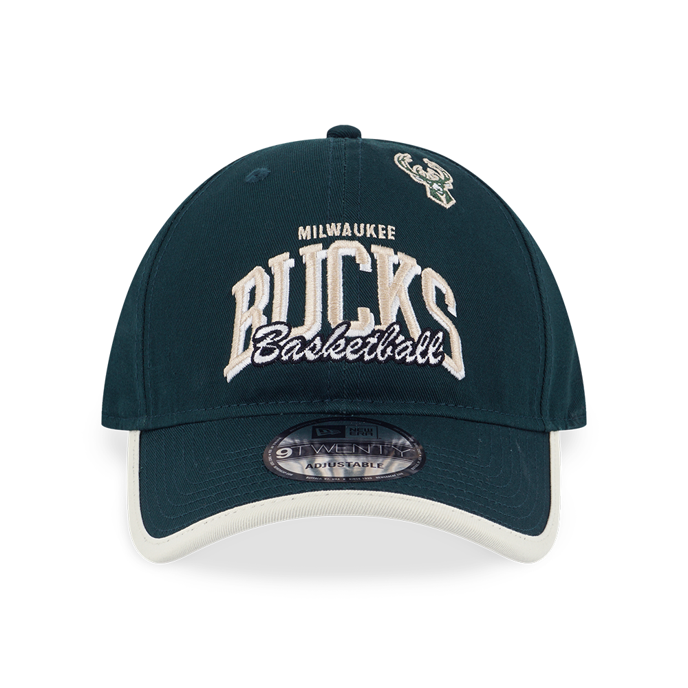 MILWAUKEE BUCKS NBA BASKETRY DARK GREEN 9TWENTY CAP