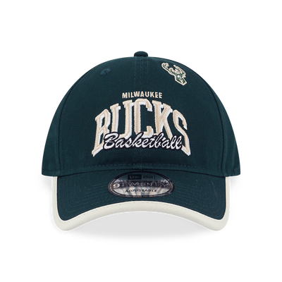 MILWAUKEE BUCKS NBA BASKETRY DARK GREEN 9TWENTY CAP