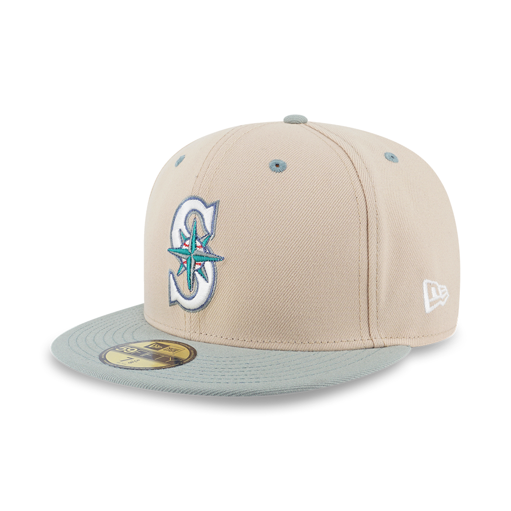 59FIFTY PACK - SEAGLASS SEATTLE MARINER COOPERSTOWN MINT GREEN VISOR OAT MILK 59FIFTY CAP