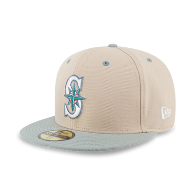 59FIFTY PACK - SEAGLASS SEATTLE MARINER COOPERSTOWN MINT GREEN VISOR OAT MILK 59FIFTY CAP