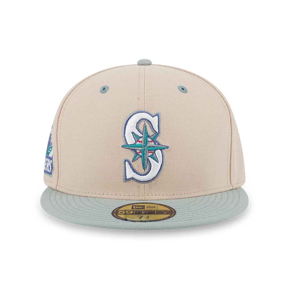 59FIFTY PACK - SEAGLASS SEATTLE MARINER COOPERSTOWN MINT GREEN VISOR OAT MILK 59FIFTY CAP