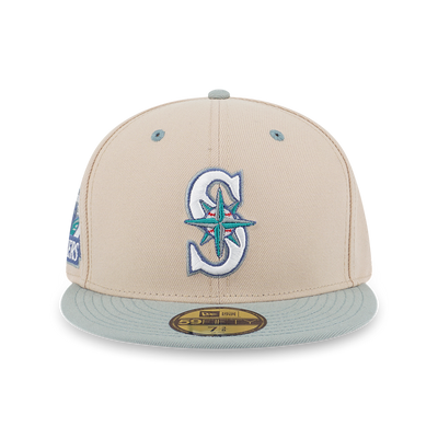 59FIFTY PACK - SEAGLASS SEATTLE MARINER COOPERSTOWN MINT GREEN VISOR OAT MILK 59FIFTY CAP