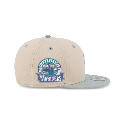 59FIFTY PACK - SEAGLASS SEATTLE MARINER COOPERSTOWN MINT GREEN VISOR OAT MILK 59FIFTY CAP