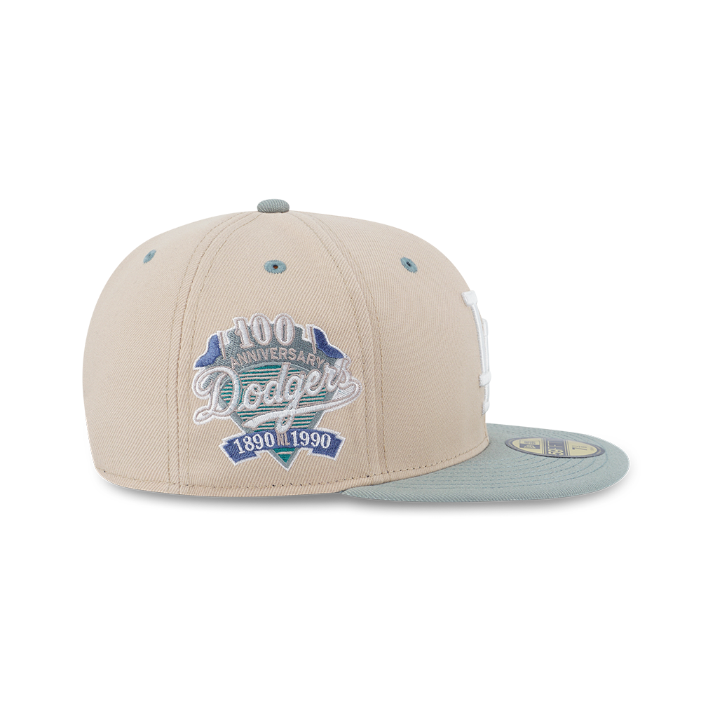 59FIFTY PACK - SEAGLASS LOS ANGELES DODGERS COOPERSTOWN MINT GREEN VISOR OAT MILK 59FIFTY CAP