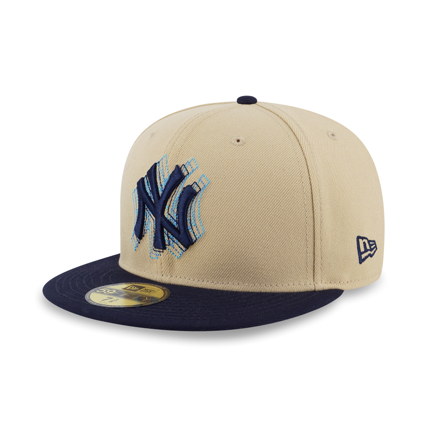 59FIFTY PACK - ILLUSION NEW YORK YANKEES COOPERSTOWN NAVY VISOR VEGAS GOLD 59FIFTY CAP