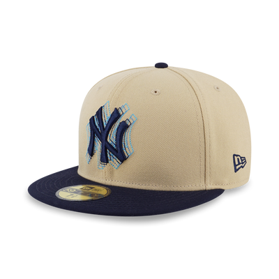 59FIFTY PACK - ILLUSION NEW YORK YANKEES COOPERSTOWN NAVY VISOR VEGAS GOLD 59FIFTY CAP