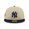 59FIFTY PACK - ILLUSION NEW YORK YANKEES COOPERSTOWN NAVY VISOR VEGAS GOLD 59FIFTY CAP