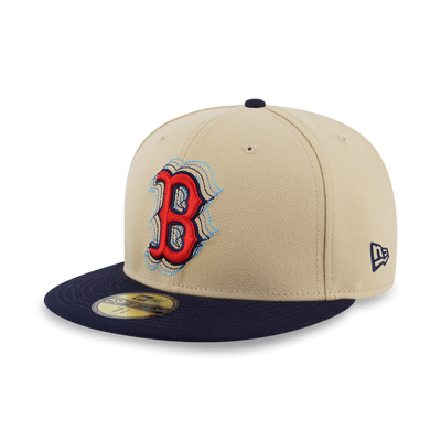 59FIFTY PACK - ILLUSION BOSTON RED SOX COOPERSTOWN NAVY VISOR VEGAS GOLD 59FIFTY CAP