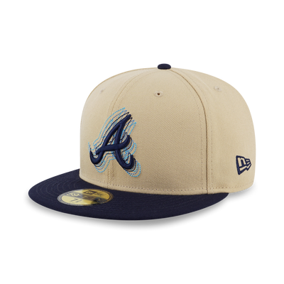 59FIFTY PACK - ILLUSION ATLANTA BRAVES COOPERSTOWN NAVY VISOR VEGAS GOLD 59FIFTY CAP