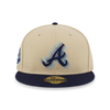 59FIFTY PACK - ILLUSION ATLANTA BRAVES COOPERSTOWN NAVY VISOR VEGAS GOLD 59FIFTY CAP