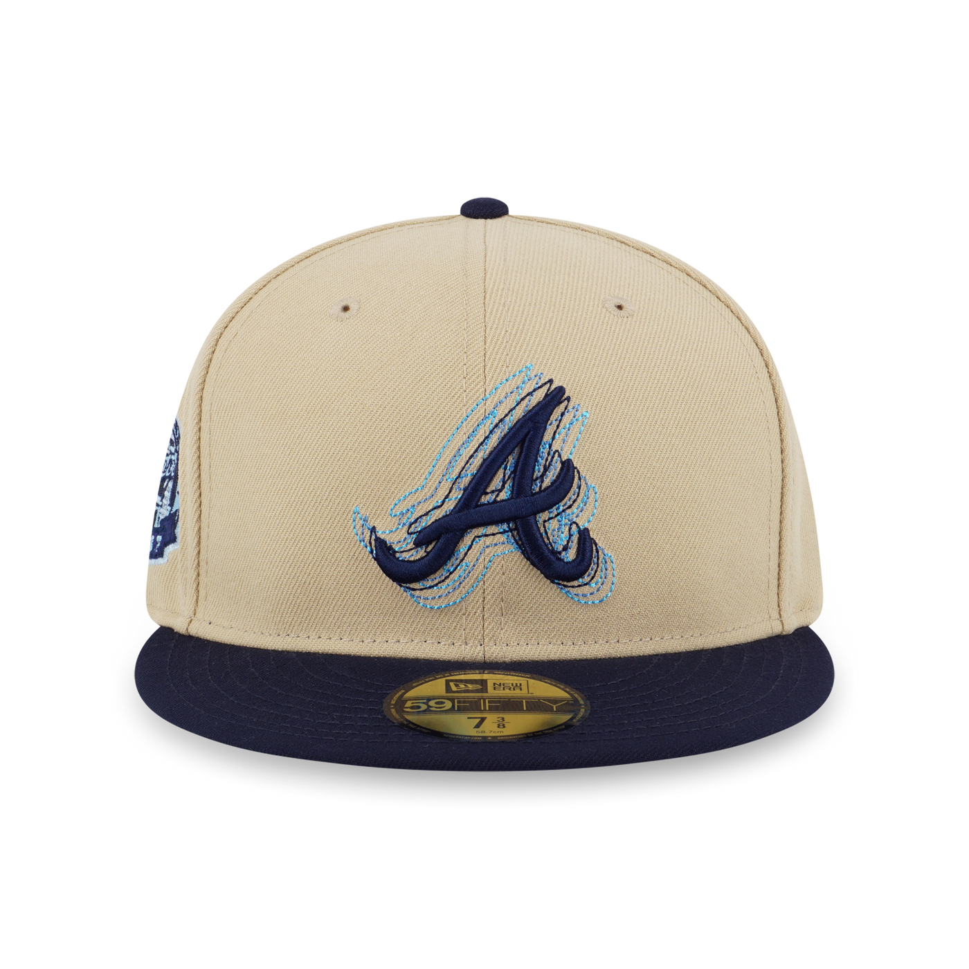 59FIFTY PACK - ILLUSION ATLANTA BRAVES COOPERSTOWN NAVY VISOR VEGAS GOLD 59FIFTY CAP