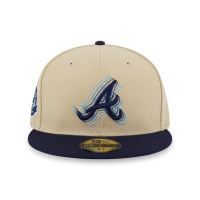 59FIFTY PACK - ILLUSION ATLANTA BRAVES COOPERSTOWN NAVY VISOR VEGAS GOLD 59FIFTY CAP