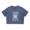 NEW YORK YANKEES OLD SCHOOL SPORT AP NAVY WOMEN CROP TEE