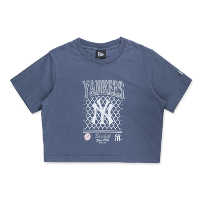 NEW YORK YANKEES OLD SCHOOL SPORT AP NAVY WOMEN CROP TEE