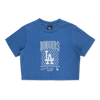 LOS ANGELES DODGERS OLD SCHOOL SPORT AP BLUE WOMEN CROP TEE