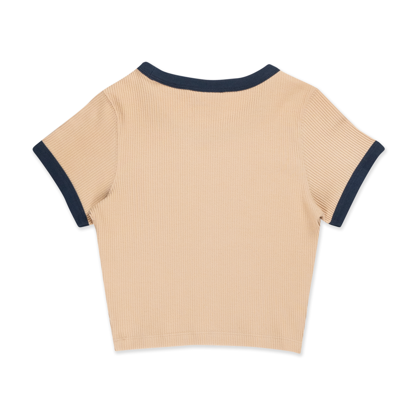 NEW ERA BASIC SCRIPT OAT MILK WOMEN CROP RIB TEE