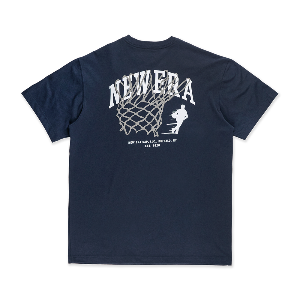 NEW ERA BASKETBALL CLUB NAVY SHORT SLEEVE T-SHIRT