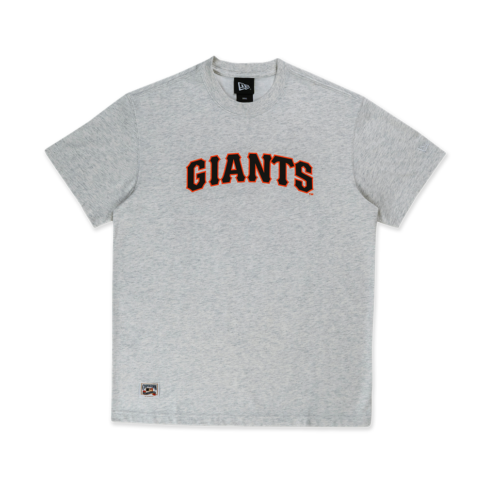 MLB SAN FRANCISCO GIANTS COOPERSTOWN LIGHT HEATHER GRAY SHORT SLEEVE T-SHIRT