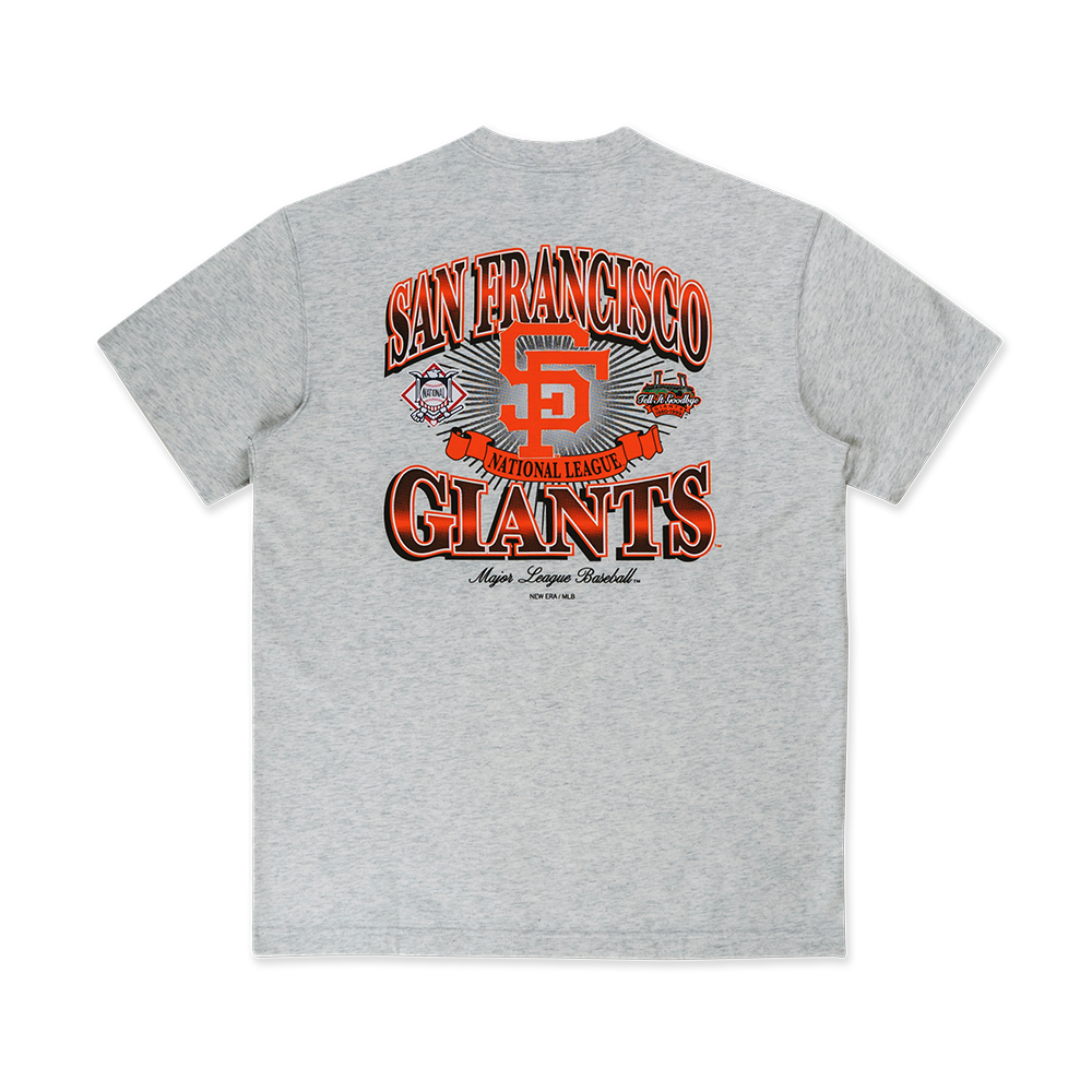 MLB SAN FRANCISCO GIANTS COOPERSTOWN LIGHT HEATHER GRAY SHORT SLEEVE T-SHIRT