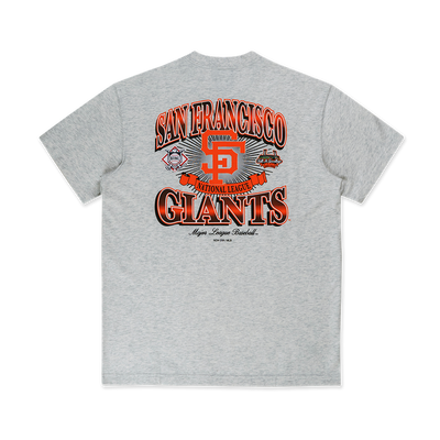 MLB SAN FRANCISCO GIANTS COOPERSTOWN LIGHT HEATHER GRAY SHORT SLEEVE T-SHIRT