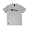 MLB PHILADELPHIA PHILLIES COOPERSTOWN LIGHT HEATHER GRAY SHORT SLEEVE T-SHIRT