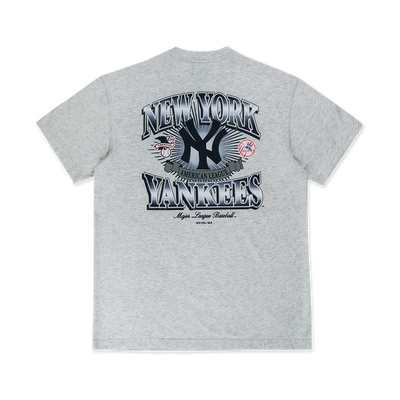 MLB NEW YORK YANKEES COOPERSTOWN LIGHT HEATHER GRAY SHORT SLEEVE T-SHIRT