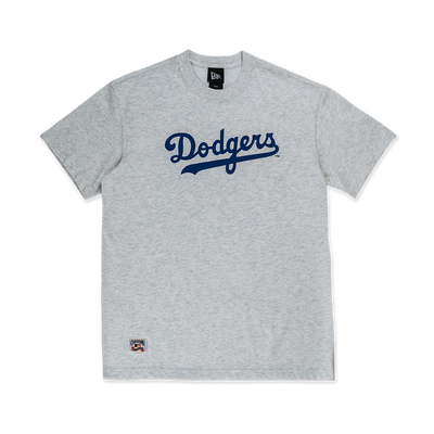 MLB LOS ANGELES DODGERS COOPERSTOWN LIGHT HEATHER GRAY SHORT SLEEVE T-SHIRT