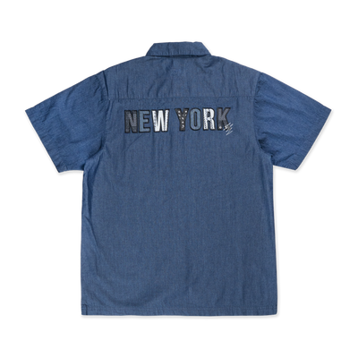 NEW ERA BORO CONTEMPORARY NAVY WOVEN SHIRT