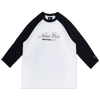 NEW ERA BASIC SCRIPT WHITE RAGLAN SLEEVE T-SHIRT