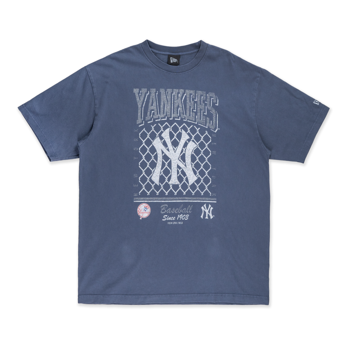 NEW YORK YANKEES OLD SCHOOL SPORT AP NAVY OVERSIZED SHORT SLEEVE T-SHIRT