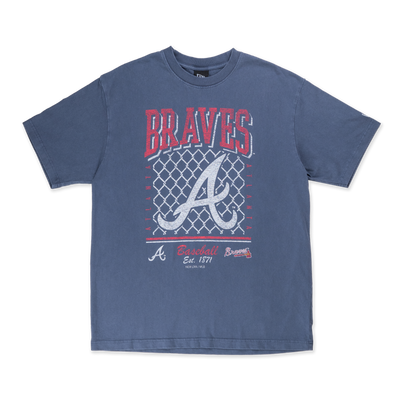 ATLANTA BRAVES OLD SCHOOL SPORT AP NAVY OVERSIZED SHORT SLEEVE T-SHIRT