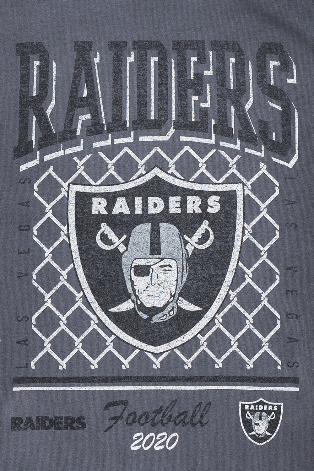 LAS VEGAS RAIDERS OLD SCHOOL SPORT AP GRAPHITE OVERSIZED SHORT SLEEVE T-SHIRT