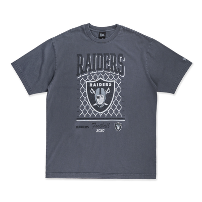 LAS VEGAS RAIDERS OLD SCHOOL SPORT AP GRAPHITE OVERSIZED SHORT SLEEVE T-SHIRT