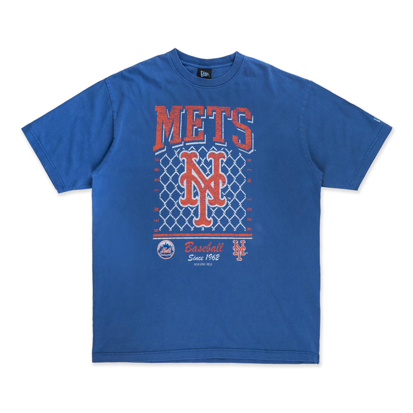 NEW YORK METS OLD SCHOOL SPORT AP BLUE OVERSIZED SHORT SLEEVE T-SHIRT