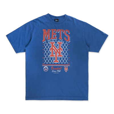 NEW YORK METS OLD SCHOOL SPORT AP BLUE OVERSIZED SHORT SLEEVE T-SHIRT