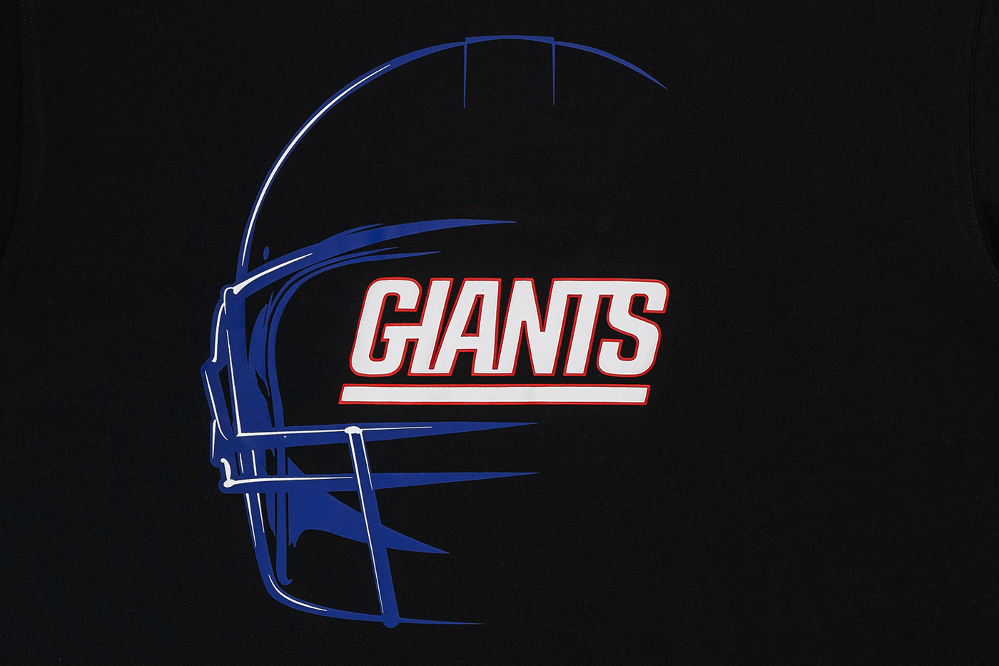 NEW YORK GIANTS NFL BLACK OVERSIZED SHORT SLEEVE T-SHIRT