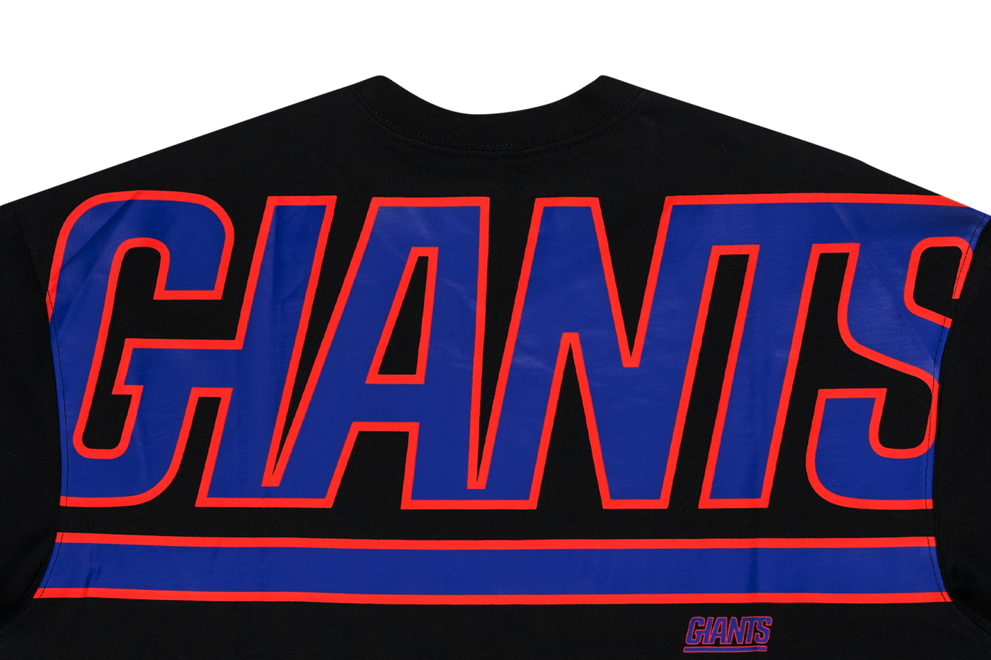 NEW YORK GIANTS NFL BLACK OVERSIZED SHORT SLEEVE T-SHIRT