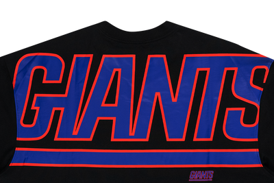 NEW YORK GIANTS NFL BLACK OVERSIZED SHORT SLEEVE T-SHIRT