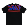 NEW YORK GIANTS NFL BLACK OVERSIZED SHORT SLEEVE T-SHIRT