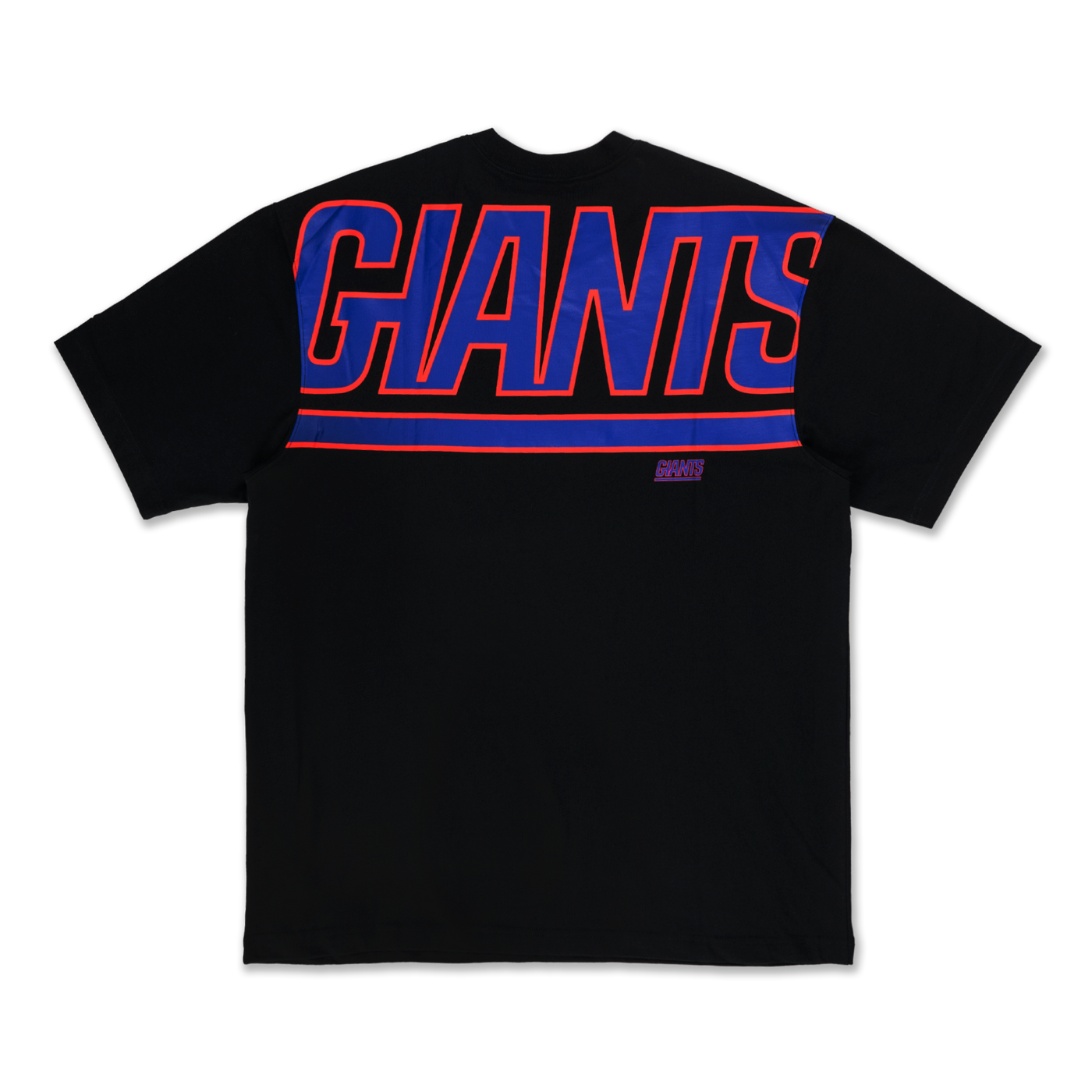 NEW YORK GIANTS NFL BLACK OVERSIZED SHORT SLEEVE T-SHIRT