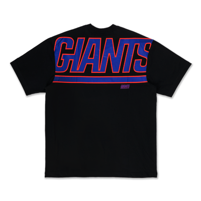 NEW YORK GIANTS NFL BLACK OVERSIZED SHORT SLEEVE T-SHIRT