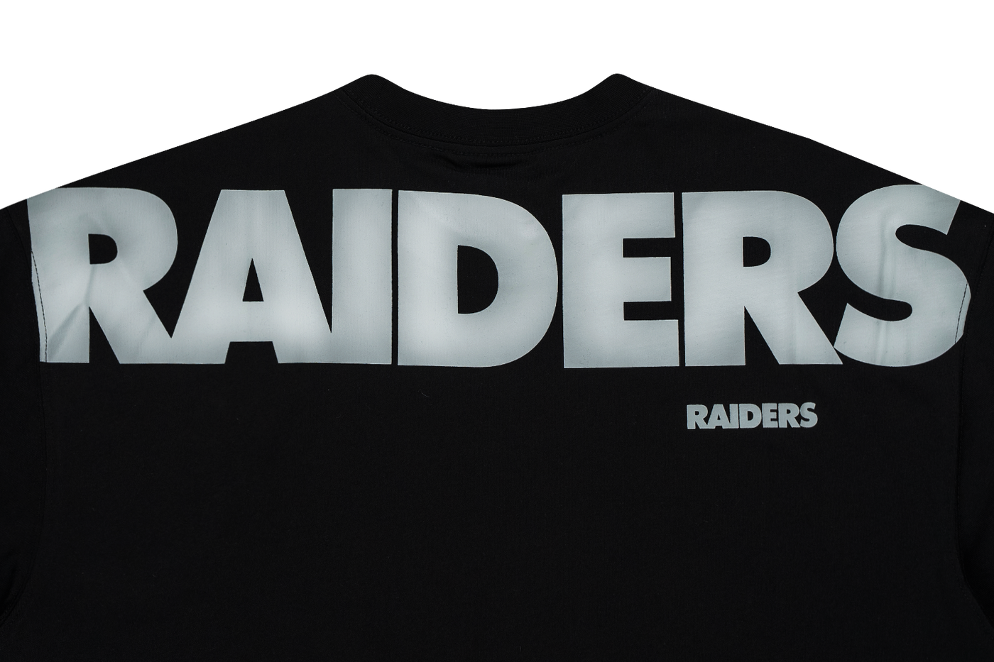 LAS VEGAS RAIDERS NFL BLACK OVERSIZED SHORT SLEEVE T-SHIRT